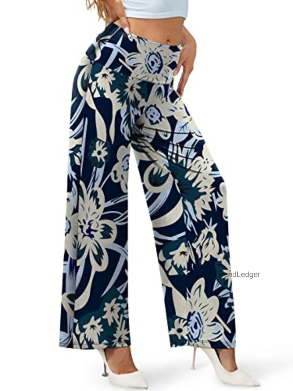 Wide Leg Flowy Pants High Waisted Casual Palazzo - Picture 2 of 7